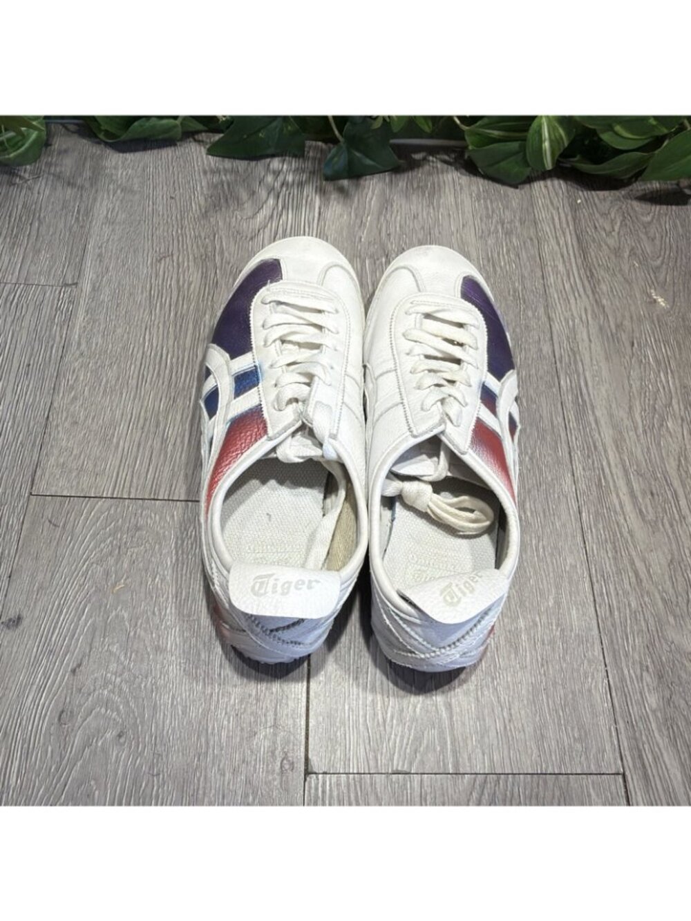 Onitsuka Tiger Mexico 66 Mens 5.5 Womens 7 White Purple Ribbon Ombre Sneakers - Picture 6 of 10
